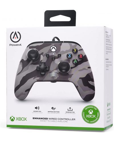 Controller PowerA - Enhanced, cu fir, pentru Xbox One/Series X/S, Arctic Camo - 6